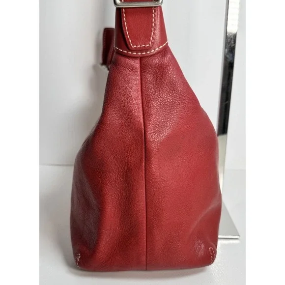 Coach Legacy Red Leather Hobo Shoulder Bag Purse 9566 - Picture 6 of 12